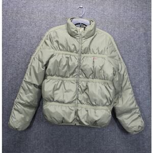 DKNY Active Womens Medium Down Puffer Jacket Green